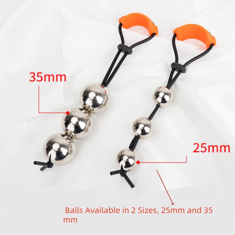 Men's Stainless Steel Exercise Ring with Ball Accessory-ushlF39(4, 3.5cm)