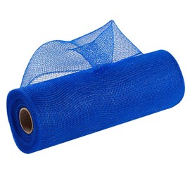 Malla decorativa de corona azul real - 25 cm x 9 metros, Pascua, Día de los Caídos, Día del Presidente, Navidad, Swag, Guirnalda, Primavera, Verano, Cumpleaños, 4 de julio, Regalo, Adorno de árbol