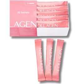 LIPOELASTIC Marine Collagen Powder (Type I & III) – Hydrolyzed Collagen Peptides Powder(Raspberry Flavour) Collagen Supplements for Women & Men with Hyaluronic Acid, Vitamin C, Zinc & Minerals