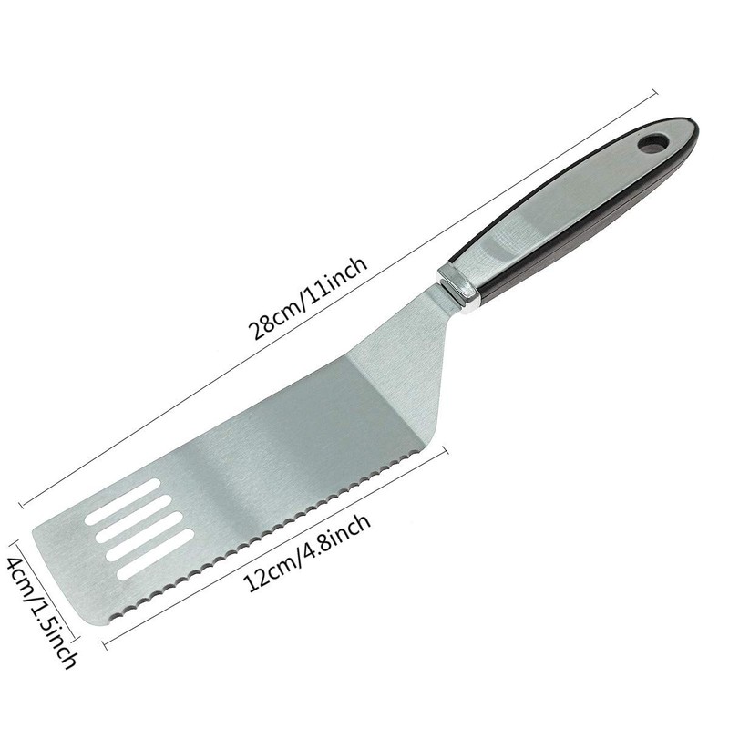 Juego de 2 servidores de tartas de acero inoxidable para