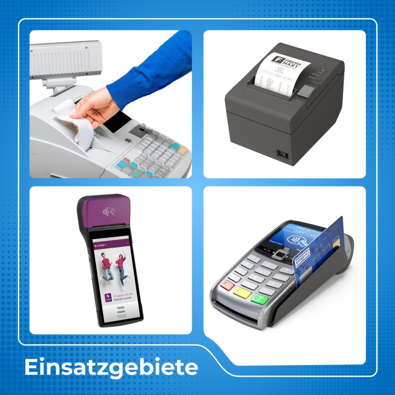 5 x EC Cash Thermal Rolls - Width: 57mm -