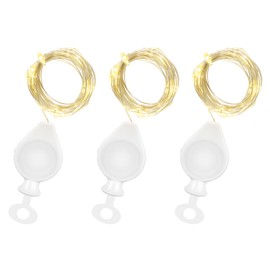 AGOTD 3x 20er Micro LED Lichterketten, 2M Silberdraht Mini Lichterkette Batteriebetrieben, Dekolichter für Party, Hochzeit, Weihnachten, Garten & Innenbereich (Warmweiß)