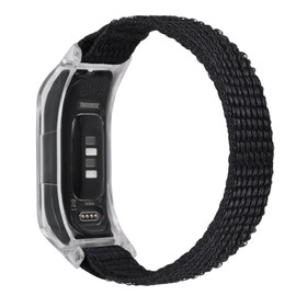 C2D JOY Sport Mesh Nylon Bands Compatible with Garmin Vivosmart 5 tracker Replacement Bands with Black Case-Black