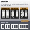 BESTTEN (5 Pack) USWP4 Matte White Series Screwless Wall Plate,