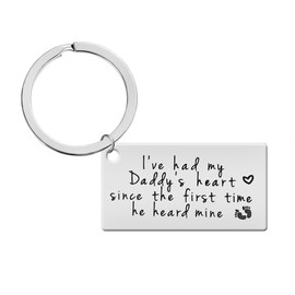 First Father Day Gifts for New Dad Father Pregnancy Announcement Gift for Dada Daddy To Be Gifts For 1st Time Daddy Dad Birthday Gift Keychain to Men Husband Son Fathers Day Presents to Son In Law