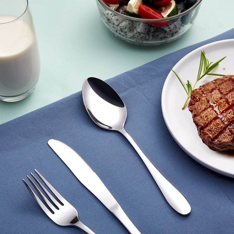 Aebeky 24-Piece Stainless Steel Dinner Spoon,Large Tablespoons,8-Inches (24-Piece)