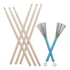 Drum Stick Brush Set Jazz Retractable Metal Wire 5A Rod