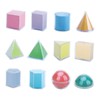 MagiDeal 12 Pieces Geometric Shapes Blocks Pattern Blocks Transparent 3D