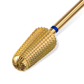 CGBE 5-in-1 Nagelfräser Aufsätze, Wolframkarbid Nagelfräser Bit für Entfernen Acryl Polygel und harte Gel, 3/32 Zoll Gold Fräser Bit für Gelnägel Maniküre Pediküre Werkzeuge