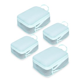 ECOHUB 4-Piece Packing Cubes Compression, 300% Higher Tear Resistance Suitcase Organiser Set, Recycled Packing Cubes for Suitcases & Backpack, Lightweight Travel Organiser Set (Green)