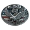 LKKLUYIC American Pride Eagle Belt Buckle, Patriotic Flag Design, Western
