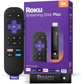 Roku 3830R Streaming Stick Plus 4K UHD Media Player w/ Voice Remote – 2025 Model