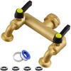 HQMPC Garden Hose 2 Way Valve Brass Splitter with Solid