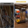 Garden Tool Organizer Rolling Cart Large Capacity Rust-Resistant Metal Tool