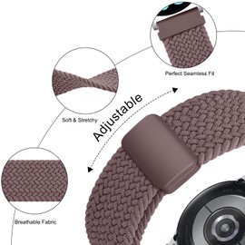 Wanme Woven Nylon Watch Straps 20 mm for Men Women Nylon Elastic Watch Strap Quick Release Bracelet Replacement Strap with Magnet Adjustable Non-Slip Buckle