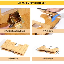 Bamboo Toilet Stool, Squatty Potty for Adults and Kids, Bathroom Foldable Toilet Stool, 7.5 Inches, Improve Toilet Posture and Comfort