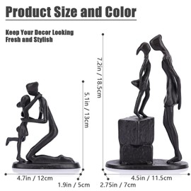 Iron Mother and Daughter Figurines,Mother Daughter Gift,Daughter Birthday Gift,Gifts for Daughter,Mother and Daughter Statue Gifts,Birthday Gifts for Daughter,Home Bedroom Living Tabletop Shelf Décor