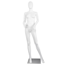 Female Mannequin White Dress Form Full Body Manikin Body 70 Inches Adjustable Maniquins Dress Model Plastic Detachable Manequins Stand Metal Base Metal Connector