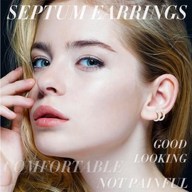 WKRTDY 4 Pairs Stainless Steel Clip On Earrings for Men & Women, Fake Earrings, No Piercing Required, Hoop Ring & Ear Cuff Design, Perfect for Men & Girls, Silver, Metal