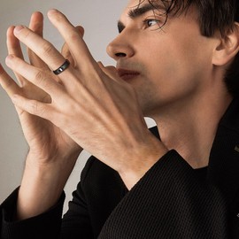 VNOX 6MM Rings for Men Women Stainless Steel Black Mens Rings Tungsten Mens Wedding Bands Engagement Promise Mens Wedding Ring Birthday Christmas Anniversary Valentine Gifts for Men Boyfriend Husband