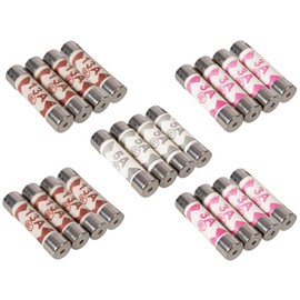 Nartel® 20 x Mixed Electrical Ceramic Household Domestic Mains Plug Top Fuses 3A 5A 13A BS1362 Type