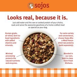 Sojos Mix-A-Meal Grain-Free Pre-Mix Dehydrated Dog Food, 8 lb