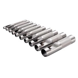 10 Pcs Hollow Leather Hole Punch Set, 1-6mm Leather Craft Hollow Hole Punch Tools for Leather, Watch Band
