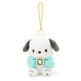 Sanrio 674028 Sanrio Bag Charm, Pochacco, Sparkling Bijou Series, Character, 4.7 x 2.4 x 5.1 inches (12 x 6 x 13 cm)