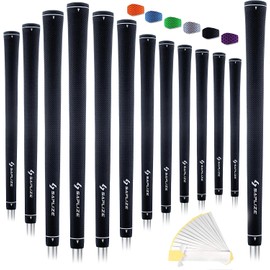 SAPLIZE Pure Color Golf Grips Set of 13 Grips with Tape or Full Regripping Kit, Standard / Midsize, Six Colors Available, Women / Men Anti-slip Rubber Golf Club Grips, CC02 Series