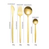24Pcs Stainless Steel Dinnerware Set Kitchen Cutlery Set Knife Fork