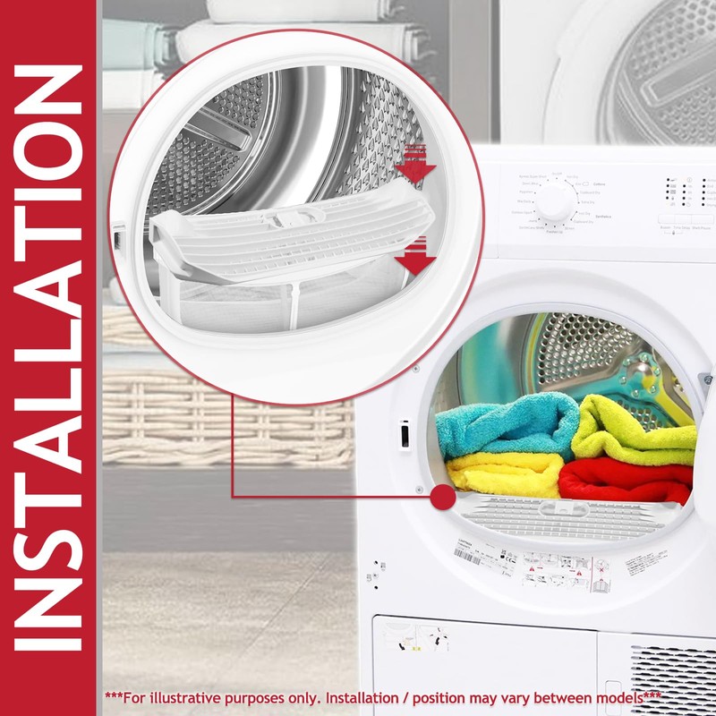 SPARES2GO Lint Fluff Filter Mesh Screen Cage for Ignis ASC