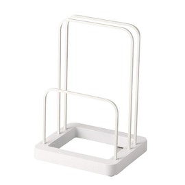 Pearl Metal HB-4022 Diatomaceous Earth Bath Mat & Scale Storage Stand, White, Simple Pure