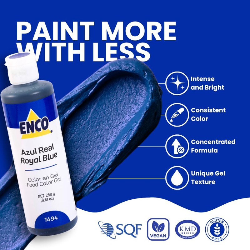 ENCO Gel Food Coloring 8.8 oz (Royal Blue)