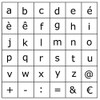 Artemio Stamps Set Alphabet Lower Case, Beige