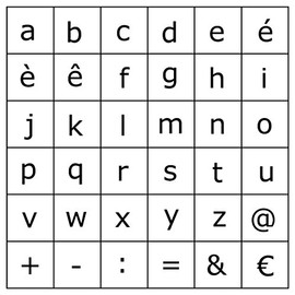 Artemio Stamps Set Alphabet Lower Case, Beige