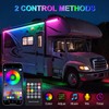 16.4FT RV Awning Lights with App / Remote Control, 12V