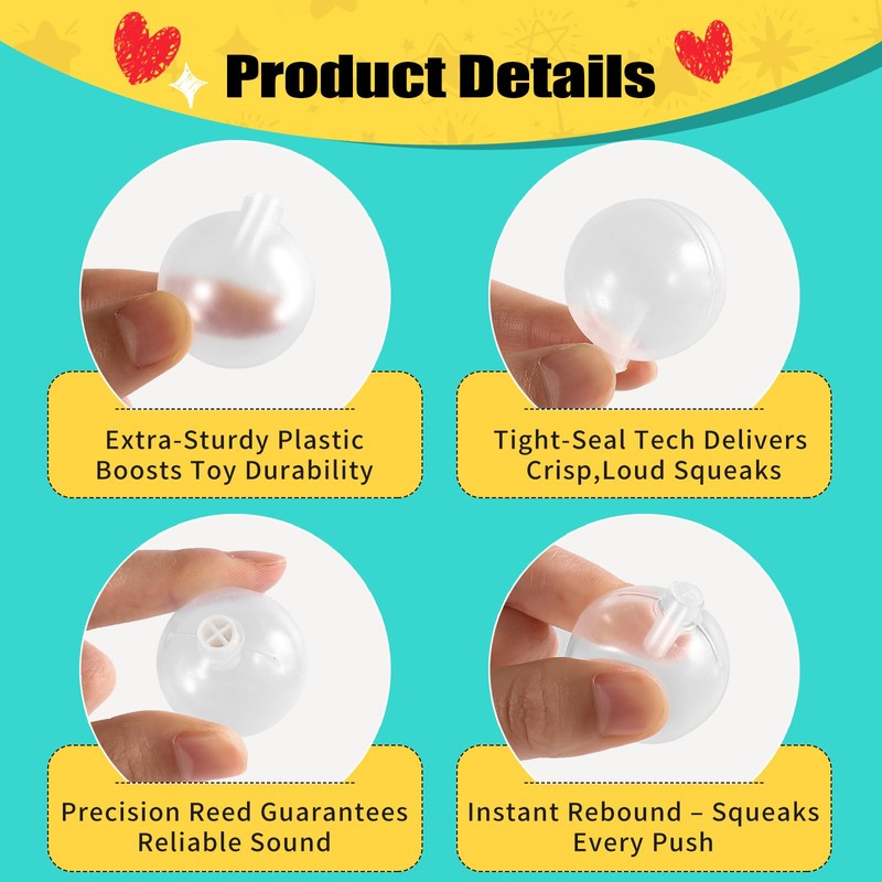 Fvbber 32 Pack Replacement Squeakers for Dog Toys - 6