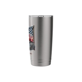 Happy Turkey Day Thanksgiving USA Flag Patriotic Funny Stainless Steel Insulated Tumbler