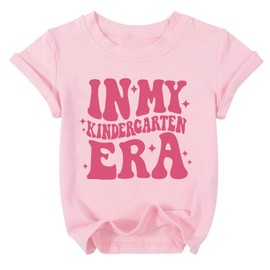 in My Kindergarten Ear Shirt Girls Boys First Day of Preschool Tshirt Kids Back to School Gift Tee Tops Pink