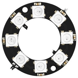 AZDelivery RGB LED Ring 8 Bit WS2812 5050 RGB LED + Integrated Driver RGB Light Module Compatible with Arduino and Raspberry Pi