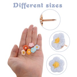 hoyuwak 30pcs Push Pins Cute Decorative Flower Thumb Tacks Bulletin Board Color Pushpins for Cork Board Wall Desk Decorations Photo Display, Office or Home