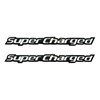 BETAM 2Pack Supercharged Emblem 3D Aluminum Sticker Decal Nameplate Badge