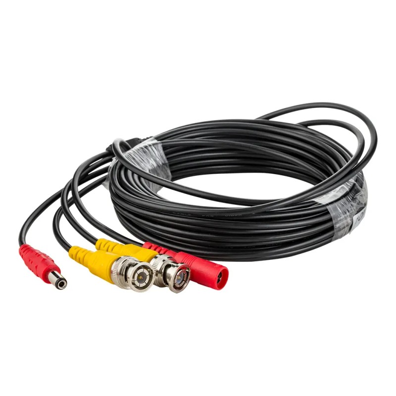Cable Siames 20 Metros Para Camaras Seguridad Cctv Bnc Video