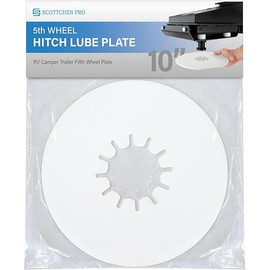5th Wheel Hitch Lube Plate 10in RV Camper Trailer Fifth Wheel Plate - 1Pack