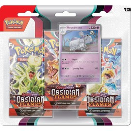 Pokémon TCG - Scarlet and Purple - Blister Pack of 3 Booster Packs Obsidian Flames Eeevee and Tomberro (1 Booster Aleat