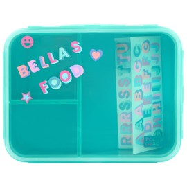 Polar Gear Lunch Box with A-Z Sticker Sheet, Polypropylene, 1 Liter, Mint/Teal
