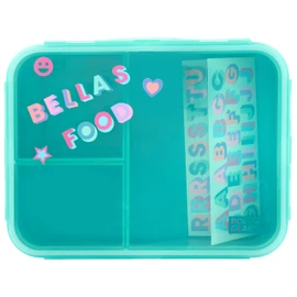 Polar Gear Lunch Box with A-Z Sticker Sheet, Polypropylene, 1 Liter, Mint/Teal