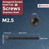 Kozelo 50pcs Socket Head Cap Screws - [M2.5-0.45 x 18mm]