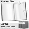 MyLifeUNIT Binder with Plastic Sleeves 4 Pack, 60 Pockets Displays