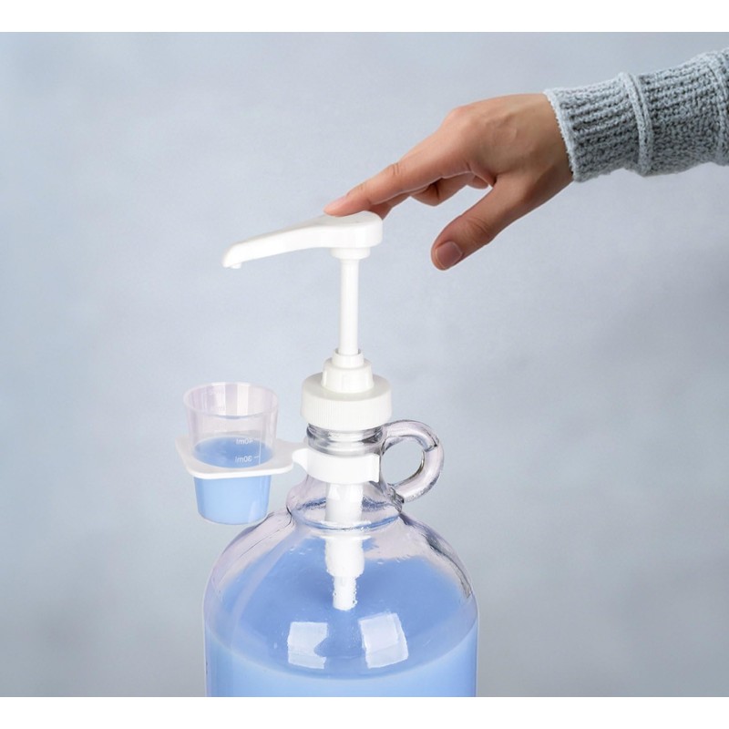 2 Pcs Glass Liquid Laundry Detergent Dispenser with Cup Holders,